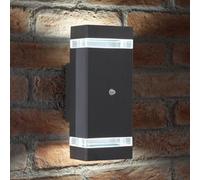 Auraglow Dusk Till Dawn Sensor Double Up & Down Outdoor Wall Security Light (Anthracite, Cool White)