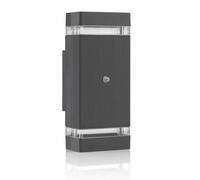 Auraglow Dusk Till Dawn Sensor Double Up & Down Wall Light - Thruxton - Anthracite - Fitting Only