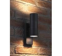 Auraglow Dusk to Dawn Up Down Wall Light Black, Warm White LED Sensor
