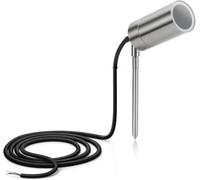 Auraglow Garden Spike Light Mains Powered, Stainless Steel GU10 Spotlight