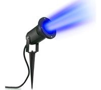 Auraglow Garden Spike Lights Twin Pack, Blue GU10 Bulbs, IP65 Uplighter
