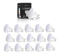 Auraglow GU10 LED Bulbs Warm White 5.5W Retrofit, 70W EQV, 16 Pack | 550 lumen spotlights, 3000K cosy glow, for kitchen, hallway and living room downlights, energy saving