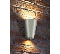 Auraglow Indoor/Outdoor Double Wall Up & Down Light - Silver - Warm White