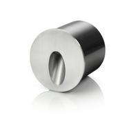 Auraglow Recessed Inset Integrated LED Wall Marker Light 3000K Warm White Indoor/Outdoor Use - Brushed Steel - Round