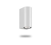Auraglow IP44 Outdoor Double up & Down Wall Light - White - Fitting Only