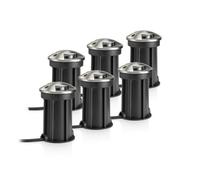 Auraglow Ip67 Anti-Dazzle Stainless Steel Gu10 Deck Light - Fitting Only - 6 Pack