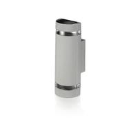 Auraglow Indoor/Outdoor Double Up & Down Wall Light (Fitting Only, Silver)