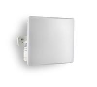 Auraglow LED Flood Light 80W White, Slimline Outdoor Security Floodlight | 6600 lumen, 4000K neutral glow, IP65 weatherproof, adjustable wall mounted lamp for garden, driveway and courtyard