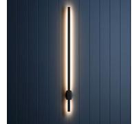 Auraglow Linear LED Wall Light 90cm Black, Warm White 3000K, 1 Pack