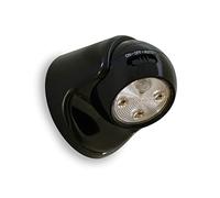 Auraglow Motion Sensor Security Light, Wireless Battery Powered PIR, Black