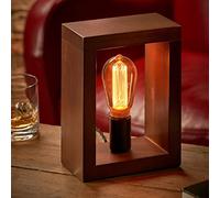 Auraglow Mysa Contemporary Modern Minimalist Feature Frame Table, Desk or Bedside Lamp/Light - with ST64 LED Bulb