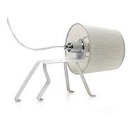 Auraglow Mysa Dog Design White Metal Frame Cute Lamp for Children’s Room, Bedside Desk Table Lamp/Light - Table Lamp Only