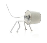Auraglow Mysa Dog Design White Metal Frame Cute Lamp for Children’s Room, Bedside Desk Table Lamp/Light - Table Lamp Only
