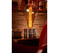 Auraglow Mysa Fossil Sea Shell Effect Stone Table Desk Lamp - Pacifico - With Ag550
