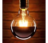 Auraglow Mysa LED Bulb E27, Vintage Filament with Copper Coating | Decorative anti dazzle cap, amber glow Edison screw lamp, for exposed fittings, pendants and feature lighting