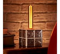 Auraglow Mysa Modern Contemporary Fossil and Sea Shell Effect Stone Cement Cube Bedside Desk Table Lamp/Light - with T30 LED Bulb