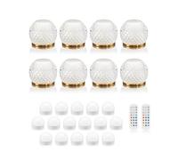 Auraglow Omniance Aurelia Rechargeable Wireless Table Lamp With Remote - 8 Lamps, 16 Light Sources, 2 Remotes