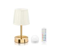 Auraglow Rechargeable Wireless LED Table Lamp with Remote - Battery-Powered, Dimmable, Colour-Changing Cordless for Hotels, Restaurants, Bars & Homes (1 Lamp, 1 Light Source, 1 Remote)