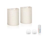 Auraglow Omniance Palazzo Rechargeable Wireless Wall Light With Remote - 2 Lamps, 2 Light Sources, 1 Remote