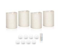 Auraglow Omniance Palazzo Rechargeable Wireless Wall Light With Remote - 4 Lamps, 8 Light Sources, 1 Remote