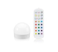 Auraglow Rechargeable Wireless LED Light Bulb with Remote - Battery-Powered, Dimmable, Colour-Changing, Wall & Ceiling Mounted (1 Pack)