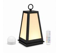 Auraglow Omniance Tuscari Rechargeable Wireless Outdoor Lantern With Remote And Light Source
