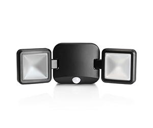 Auraglow Outdoor Wireless Battery Operated LED Motion Activated PIR Sensor Spotlight Twin Security Light