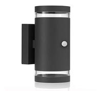 Auraglow PIR Motion Sensor Double Up & Down Outdoor Wall Security Light - Anthracite Grey- Fitting Only