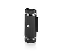 Auraglow PIR Motion Sensor Double Up & Down Outdoor Wall Security Light - Black - Fitting Only
