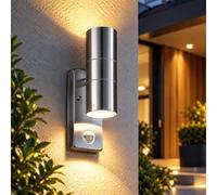 Auraglow Pir Motion Sensor Stainless Steel Outdoor Wall Security Light