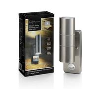 Auraglow Pir Motion Sensor Stainless Steel Up & Down Outdoor Wall Security Light - Warminster - Fitting Only