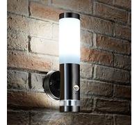 Auraglow Brushed Chrome Dual Function Pir Motion Sensor Wall Light - Bucklebury - Cool White (6500K)