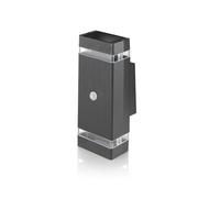 Auraglow PIR Up and Down Outdoor Wall Light Anthracite, Fitting Only