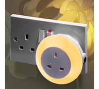 Auraglow Automatic Plug in Multi Colour Plug Through LED Nursery Night Light with Dusk Till Dawn Daylight Sensor