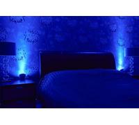 Auraglow Plugin GU10 Spotlight Uplighter Wall Wash Light Plug Socket Lamp with Blue Narrow Beam Bulb