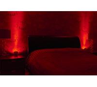 Auraglow Plugin GU10 Spotlight Uplighter Wall Wash Light Plug Socket Lamp with Red Narrow Beam LED Bulb