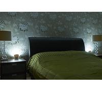 Auraglow Plugin GU10 Spotlight Uplighter Wall Wash Light Plug Socket Lamp with Cool White LED Bulb