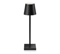 Auraglow Rechargeable Cordless Led Colour Changing Table Lamp - Mayfair - Black