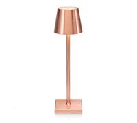 Auraglow Rechargeable Cordless Led Colour Changing Table Lamp - Mayfair - Copper