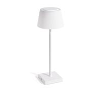 Auraglow Rechargeable Cordless LED Table Lamp, Indoor & Outdoor Battery Operated Lamp, for Home, Desk, Dining, Living Room, Bedroom & Garden Party (White/White, 1 Pack)