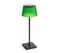 Auraglow Rechargeable Cordless LED Table Lamp, Indoor & Outdoor Battery Operated Lamp, for Home, Desk, Dining, Living Room, Bedroom & Garden Party (Black/Green, 4 Pack)