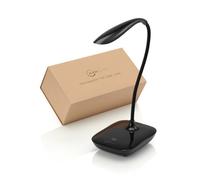 Auraglow Rechargeable Flexi-Neck Dimmable Led Desk Touch Lamp - Black