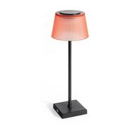 Auraglow Rechargeable Cordless LED Table Lamp, Indoor & Outdoor Battery Operated Lamp, for Home, Desk, Dining, Living Room, Bedroom & Garden Party (Black/Red, 1 Pack)
