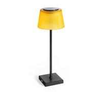 Auraglow Rechargeable Cordless LED Table Lamp, Indoor & Outdoor Battery Operated Lamp, for Home, Desk, Dining, Living Room, Bedroom & Garden Party (Black/Yellow, 1 Pack)