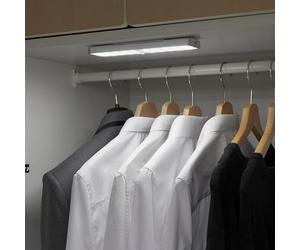 Auraglow Rechargeable Motion Sensor Cabinet LED Lights with Charging Station, Remote Control for Kitchen, Bathroom, Bedroom, Cupboard, Wardrobe, Closet, Stairs (8 Pack)