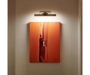 Auraglow Rechargeable Smart Sensor Picture Light - Wall Light, PIR Motion Sensor, 3000K Warm White - Dimmable - Battery Powered - Magnetic (Silver, 1 Pack)