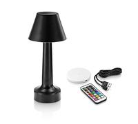 Auraglow Rechargeable Table Lamp Black, Colour Changing Cordless LED