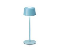 Auraglow Rechargeable Table Lamp Blue Pastel, Touch Dimmable, 1 Pack | Cordless battery powered, 3 brightness levels, USB C fast charge, for bedroom, desk, lounge, garden and patio