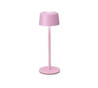 Auraglow Rechargeable Table Lamp Pink Pastel, Touch Dimmable, 1 Pack | Cordless battery powered, 3 brightness levels, USB C fast charge, for bedroom, desk, lounge, garden and patio