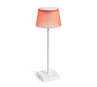 Auraglow Rechargeable Table Lamp White Red, Cordless LED, 1 Pack